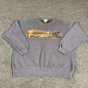 VTG Artisans Sweatershirt Adult Medium‎ Gray Crewneck Pullover Nature Outdoors